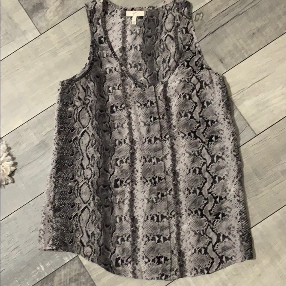 Joie Razor Back Animal Print Tank Small - Picture 2 of 5